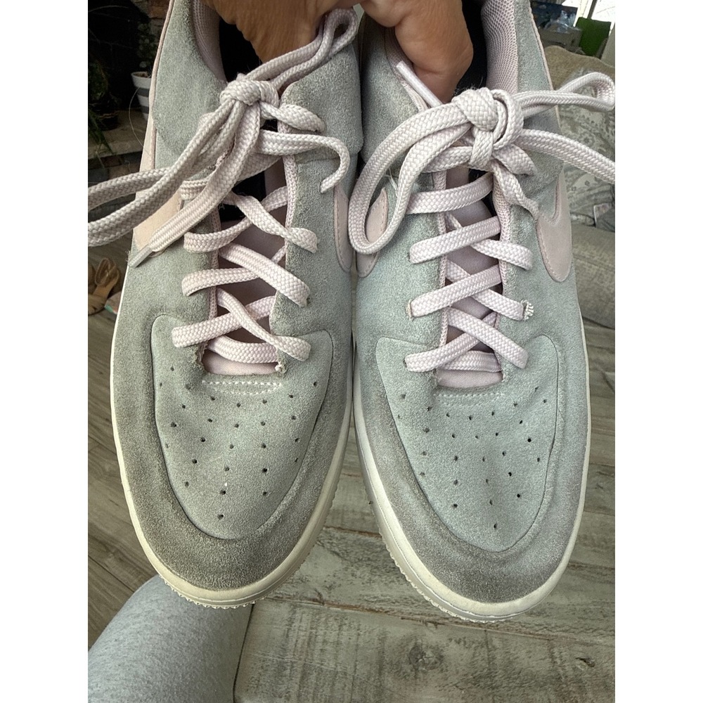 Nike Air Force 1 Sage Low Grey Pink Quartz Suede Platform AR5339-604 Womens 9.5 - Picture 3 of 8